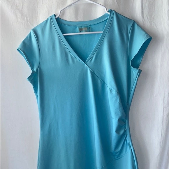 Athleta Light Blue Midi‎ Dress - Picture 4 of 8